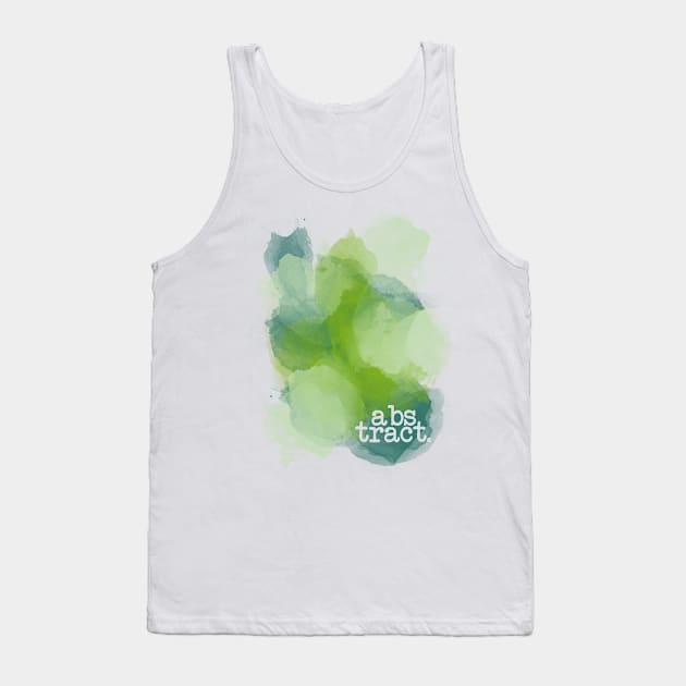 Green Abstract Tank Top by NayaRara